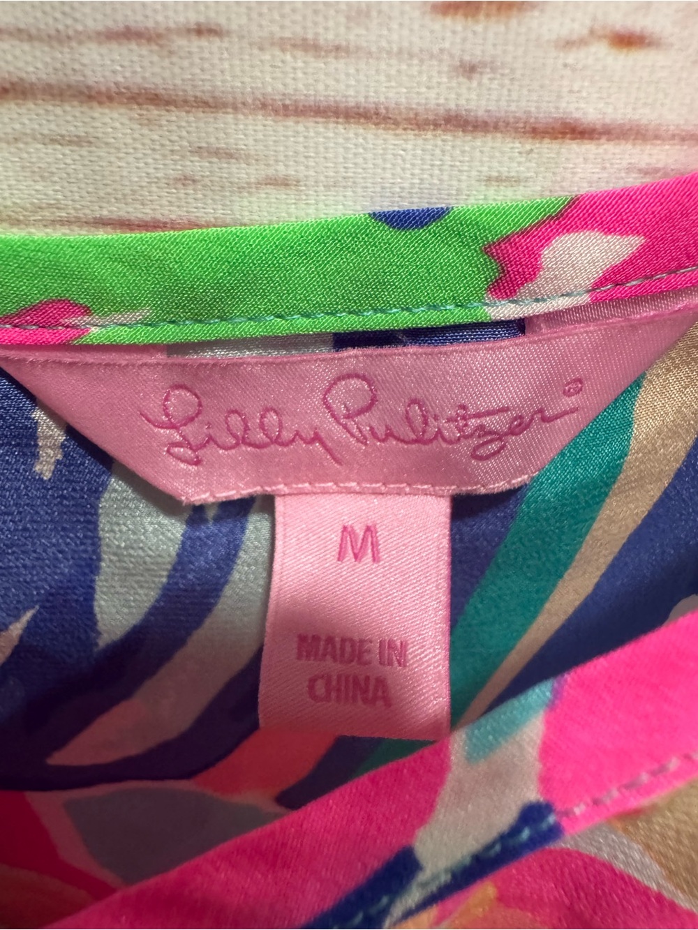 Lilly Pulitzer Cosmos Silk Tank Top in Multi Exotic Garden Sz M - Picture 4 of 7